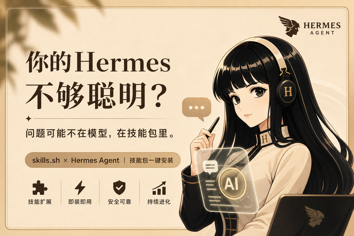 让你的Hermes能力翻倍：从skills.sh装技能包的完整指南