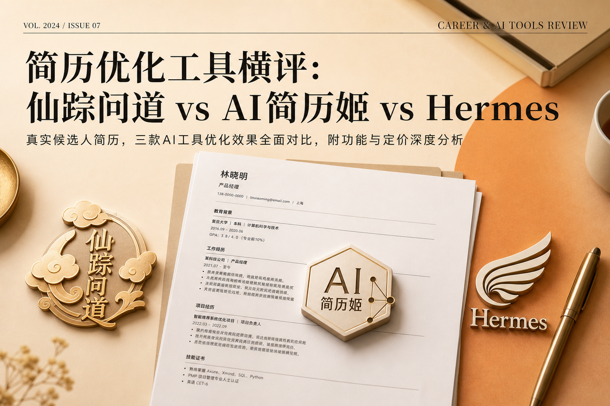简历优化工具横评：仙踪问道·简历优化与AI简历姬、Hermes的效果、功能、定价全面对比