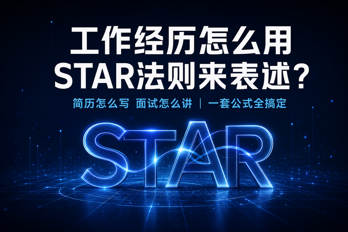 工作经历怎么用STAR法则来表述？简历怎么写、面试怎么讲，一套公式全搞定