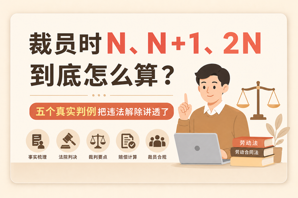 裁员时N、N+1、2N到底怎么算？五个真实判例把违法解除讲透了