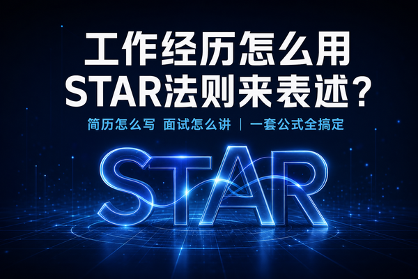 工作经历怎么用STAR法则来表述？简历怎么写、面试怎么讲，一套公式全搞定