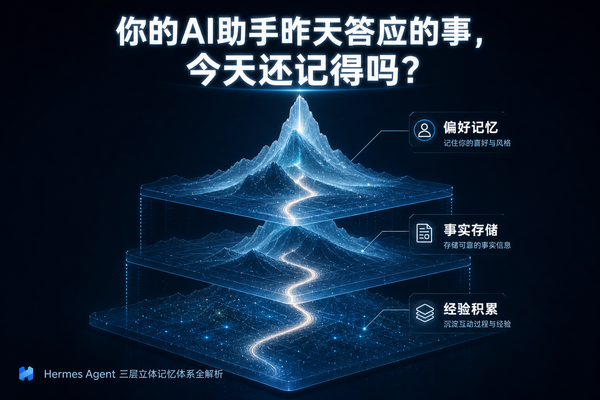 别再用"金鱼记忆"的Hermes了，这三层记忆搭好效率翻倍
