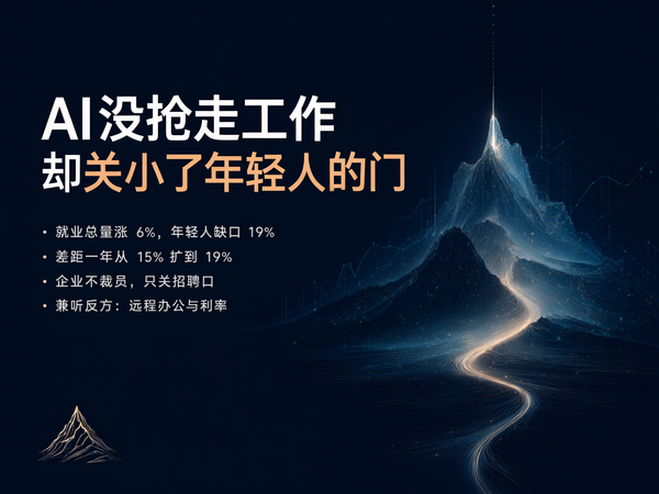AI 没抢走工作，却把年轻人的门关小了：6 个事实